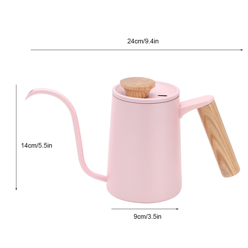 650ml Household 304 Stainless Steel Coffee Pot Hand Coffee Long