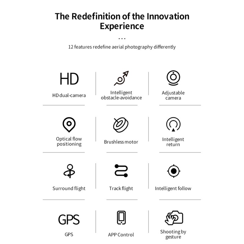 Remote Control GPS Drone with Dual Camera 8K Foldable Headless