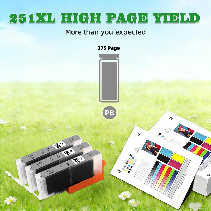 GREENARK CLI-251XL Gray Ink Cartridge CLI251XL CLI251 CLI251GY Ink Cartridge