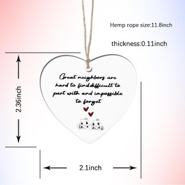 Moving Away Gifts for Women Men Christmas Ornament New Old Neighbor Birthday for Adults Male Female Thank You Gifts for Friends Welcome Gift