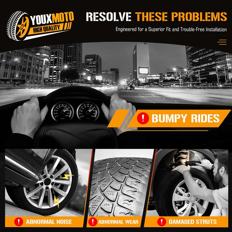 Front Struts Shock Absorber Sway Bar Links Kit Fit for