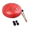 Handpan Drum, Tongue Drum Pleasant Resonant for Music Performance (Red)