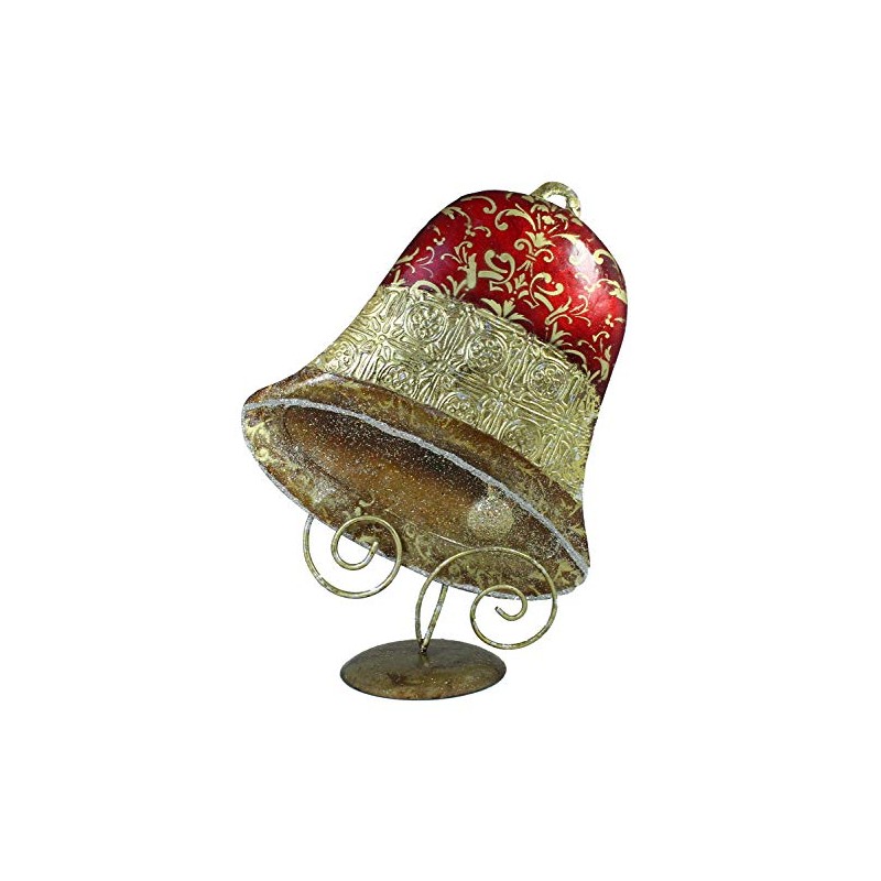 colourliving Decorative Christmas Bell Christmas Decoration Hand-Painted 34 cm High
