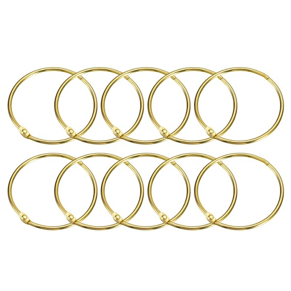 sourcing map 24Pcs 3 Inch Shower Curtain Rings Rustproof Metal