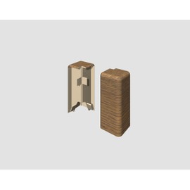 EGGER Outer Corner 6 cm Cubic Oak Mocha Set of 2