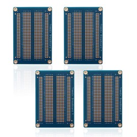 Treedix 4pcs Universal Board Solderable BreadBoard PCB Prototype Shield Board Double Sided Tinned Gold Plated Holes for Arduino Kit Raspberry Pi Shield Prototyping and Testing (Model 2)