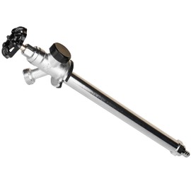 WHK 10 Inch Frost Anti-Siphon Sillcock 1/2 Inch PEX B X 3/4 Inch Hose Bibb,Frost Proof Outdoor Faucet Bib with Vacuum Breaker-Frost Free Spigot PEX Crimp Connection(Brass)