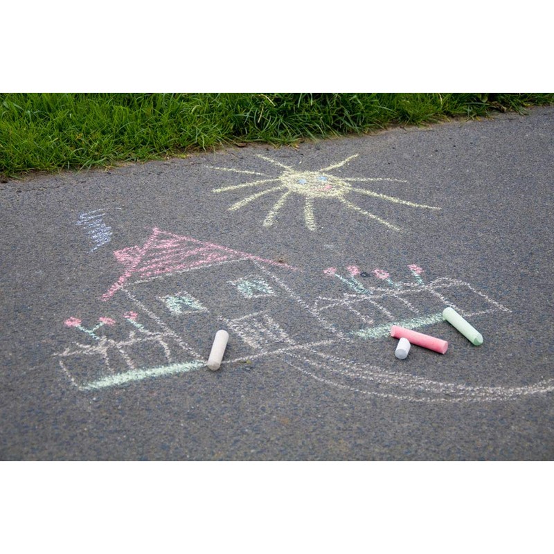 Idena 60042 Street Painting Chalk in Square Box with Handle,