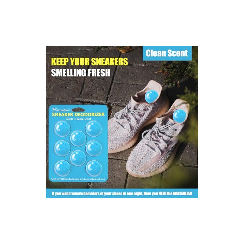 MAXIMILIAN Shoe Deodorizer Balls - Odor Eliminator for Fresh Footwear