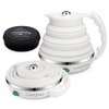 Food Grade Silicone Portable Collapsible Electric Travel Kettle (White)