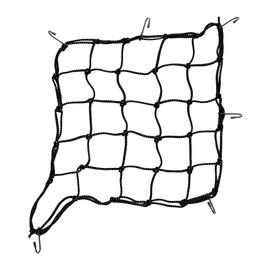 A ABSOPRO Motorcycle Luggage Cargo Net 40x40cm Bungee Cargo Net Black 1pcs