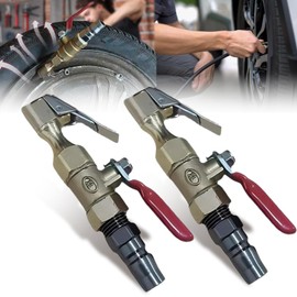 TECHPLUS Air Blow Gun Nozzle - Tire Inflation Tire Inflator Chuck - Ideal Air Compressor Attachment for Car, Motorcycle, and Farm Vehicle Tires (2)