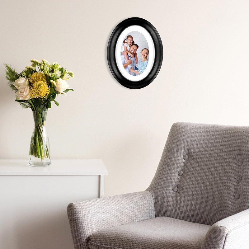 IMIKEYA 10 Inch Oval Frame Set With Seamless Nails Round