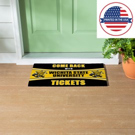 Team Sports America Wichita State University | Indoor and Outdoor Entryway | 28 x 16 Inches | Non Slip Back | Welcome Floor Mats | Muddy Dog Paws | Front Door Entrance Home Décor