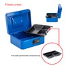 Sterling CB02CBL 8" Combination Lock Cash Box,Blue