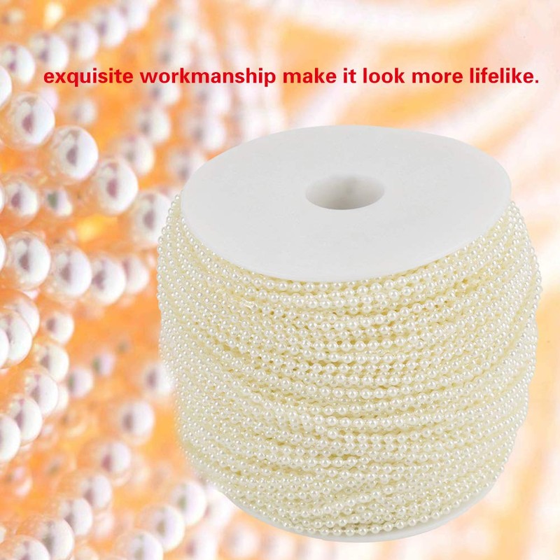 100 m Roll Imitation Pearl, Beads Garland String DIY Wedding