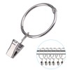 OOTSR Pack of 30 Curtain Rings with Clips, Metal Curtain