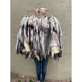 Dakotaline Soft Tanned Opossum, Pelt, Hide, Good Fur - 24" tip-tip