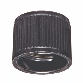 Karter Scientific 16mm Bakelite Screw Cap, Rubber Liner, Black, Karter Scientific 227G4 (Pack 25)