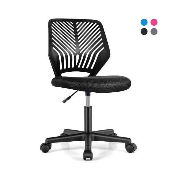 Height-adjustable Ergonomic Kids Desk Chair Universal Casters-Bl Height-adjusta