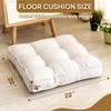 1 MIDDLE ONE Floor Pillow Set of 2, Memory Foam