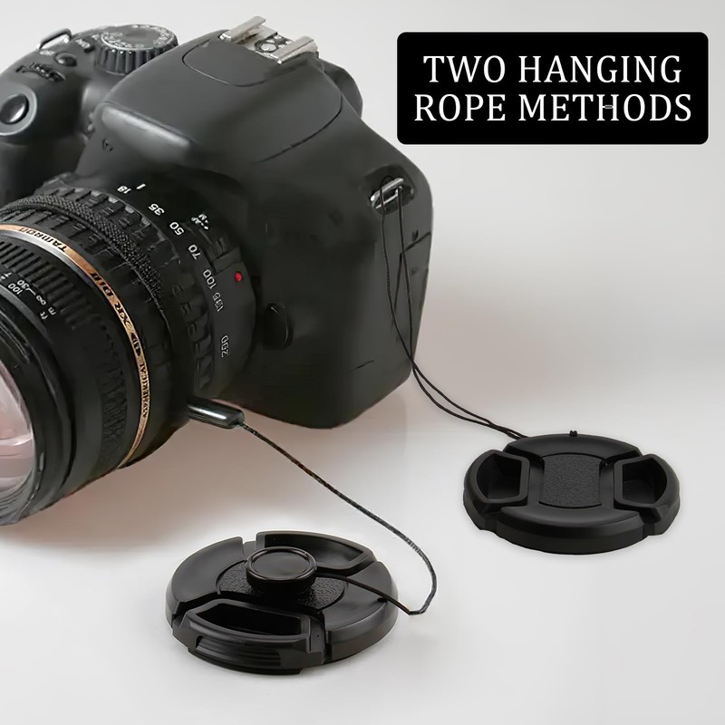 Lens Cap with Holder, Anti-Lost Rope for Nikon D3000 D3100