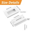 MOROBOR Recessed Finger Flush Pulls, 2pcs Warm White Rectangular Aluminum