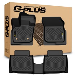 G-PLUS Floor Mats Compatible with Ford Fusion & Lincoln MKZ 2017 2018 2019 2020 Floor Liners, TPE Custom Fit All Weather Protection 1st & 2nd Row Car Mats Black