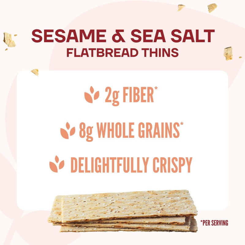 Wasa Sesame & Sea Salt Flatbread Thins, 6.7 oz (Pack