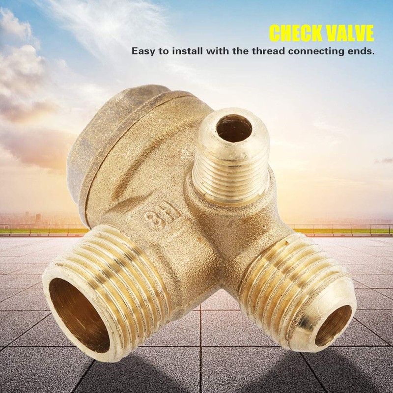 20x14x10mm Brass Air Compressor Check Valve Male Thread 90 Degree