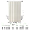 Waffle Weave Shower Curtain with Stainless Steel Hooks - 230