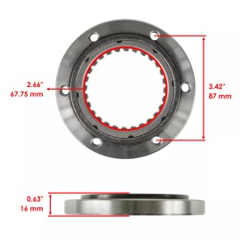 Caltric Starter Clutch One Way Sprag and Gasket for Arctic Cat 500 Auto 4X4 2003-2009