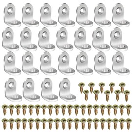 25 PCS Corner Braces 20mm Heavy Duty L Bracket Small 90 Degree Right Angle Brackets Stainless Steel Corner Bracket Shelf Brackets L Fixing Brackets Corner Connectors Joint Fastener for Wood Table Desk