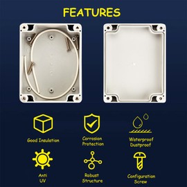 Zydiwo Junction Box Waterproof IP65 Wiring Junction Box Electrical Project Boxes (160 x 110 x 90 mm)