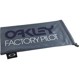 Oakley unisex adult Logo Microbag Sunglass Case, Factory Pilot Grey W/Black, One Size US