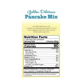 FITWISE - High Protein Pancakes Mix, 15g Protein, Low Carb, Low Calorie, Low Sugar, Healthy Breakfast Meal, KETO Friendly, Ideal Protein Compatible, 7 Servings Per Box (Golden Delicious)