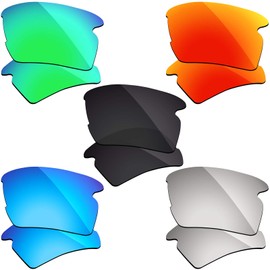 Firtox 5 Pairs of Polarized Lenses Replacement Compatible with Oakley Flak 2.0 OO9295 Sunglasses - Combo Pack