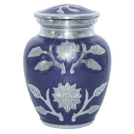 Purple Cremation Urn with Personalization, Funeral Urn for Infants, Pets, Babies, Small Urn - Holds 40 Pounds