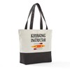 CafePress Kayaking Instructor Canvas Tote Top Zipper Closure