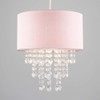 MiniSun Modern Pink Cylinder Ceiling Pendant Light Shade with Clear