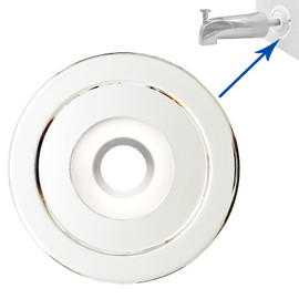 Welvzen 1/4" Spacer for Tub Spout, Flange Trim Ring for Bath Faucet, Eschutcheon Cover Plate for Spigot with Split PVC Blocking Water, Shower Pipe Remodeling Sealer (304SUS-Chrome)