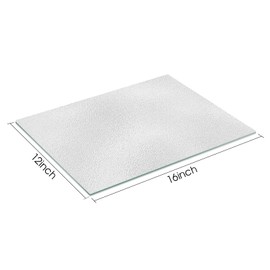 DHARANA Frosted Glass Cutting Board,Tempered Glass Cutting Board for Kitchen Counter,Scratch Resistant,Heat Resistant, with Non-Slip Feet, 12x16"