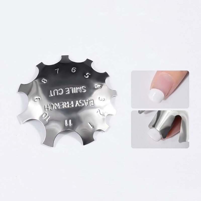 SILPECWEE 3 Pack Easy French Smile Line Acrylic Gel Cutter
