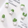 6Pcs White Fridge Magnets, Cute Cactus Sticker Magnet Stickers, Whiteboard