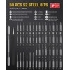 JiaoZoum Mini Screwdriver, Precision Screwdriver Set, 50-in-1 Magnetic Bits, 360°Spin,