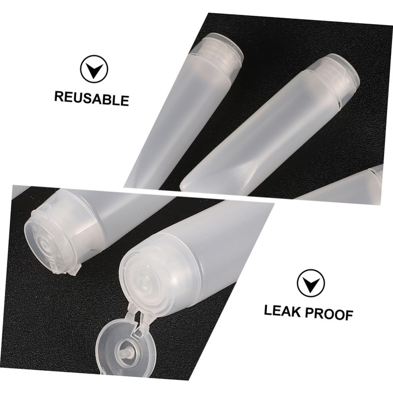 Healeved 20pcs Squeeze Bottles Leak Tube Containers for Liquid Soap