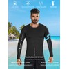 Keismimo Men's UPF 50+ Long Sleeve Compression Shirts UV/SPF Rash