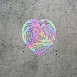 Decal Stickers of Heart Mandala (Hologram) (Set of 2) Premium Waterproof Vinyl Decal Stickers for Laptop Phone Accessory Helmet Car Window Mug Tuber Cup Door Wall - BICVER10c2331HOW19Y24