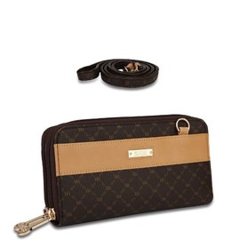 Signature Dual Zip Wallet Organizer by Rioni Designer Handbags & Luggage
