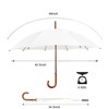 SoulRain 48" White Stick Umbrella – Large Windproof Wedding Umbrella